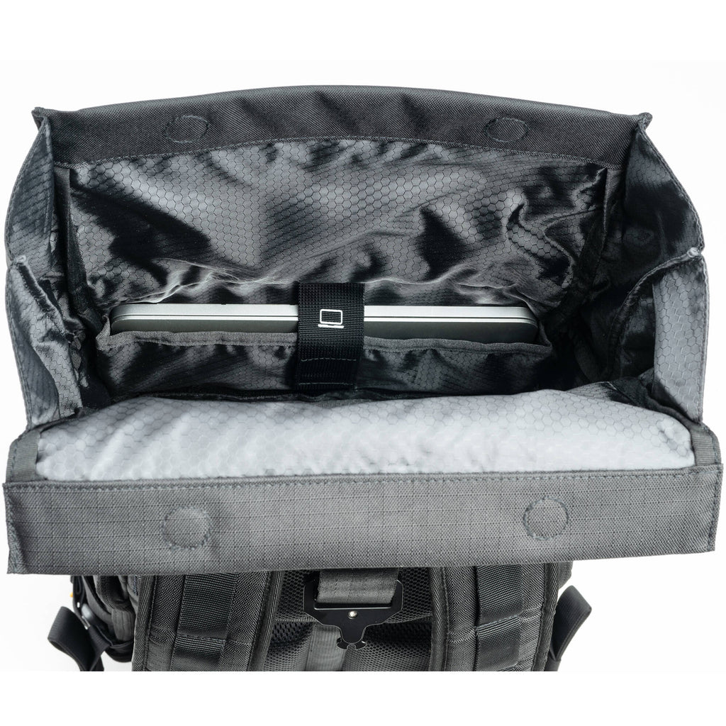 Think Tank FocusPoint RollTop video equipment bag with padded compartments and durable roll-top design for gear protection.