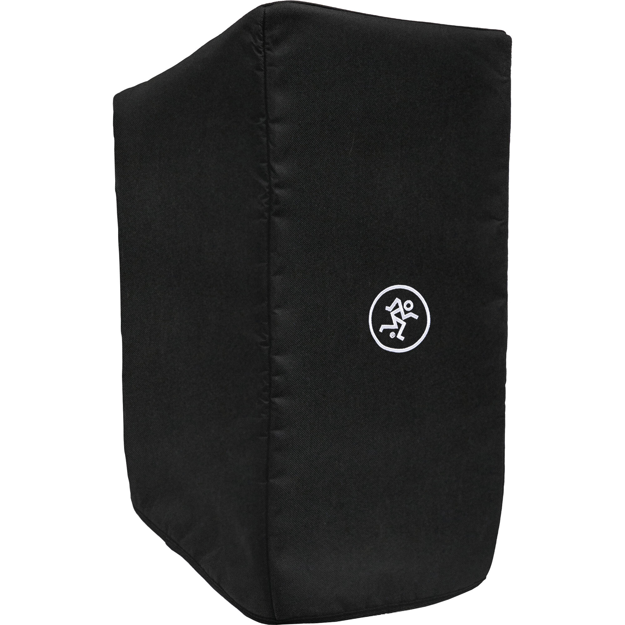 Mackie ThumpSub GO cover in black, waterproof protective case for portable subwoofer, with handles and secure zipper closure.