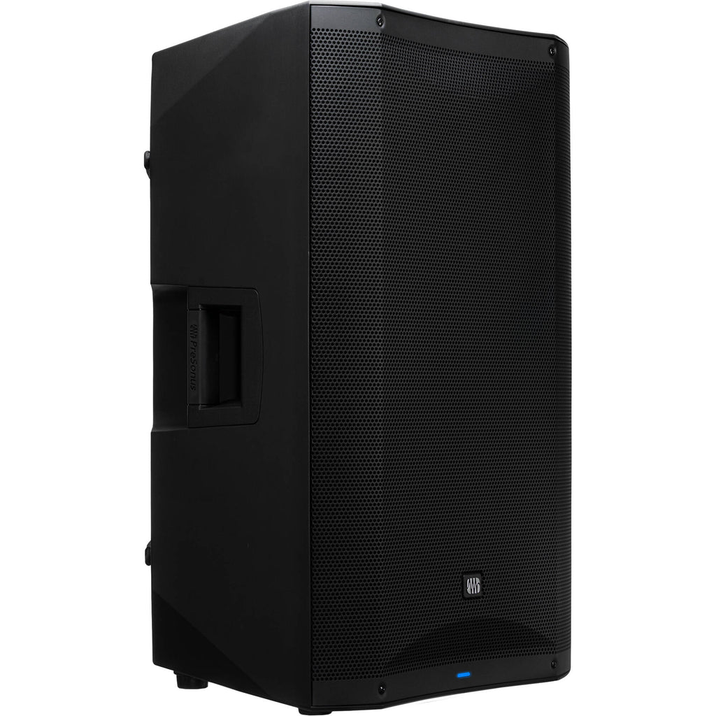 Presonus Air XD 15 active loudspeakers with black enclosures and front grills, designed for professional audio sound reinforcement.