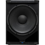 Presonus Air XD Sub 18 active subwoofer with large speaker driver and control panel, designed for powerful bass audio.