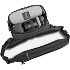 Wandrd Rogue Sling video equipment bag with adjustable strap and multiple compartments, designed for portable camera gear storage.