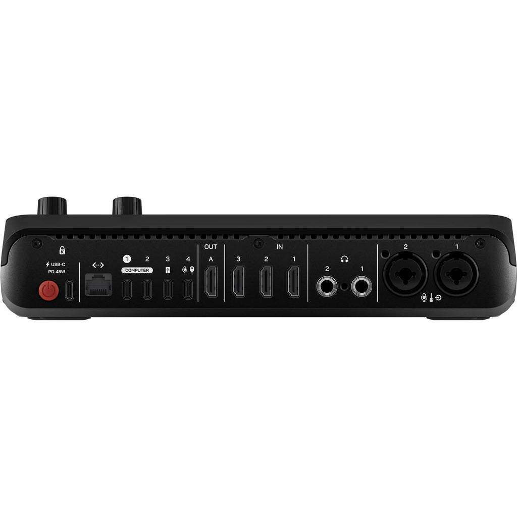 Rode RodeCaster Video S video edit controller with multiple buttons and dials for professional audio and video editing.