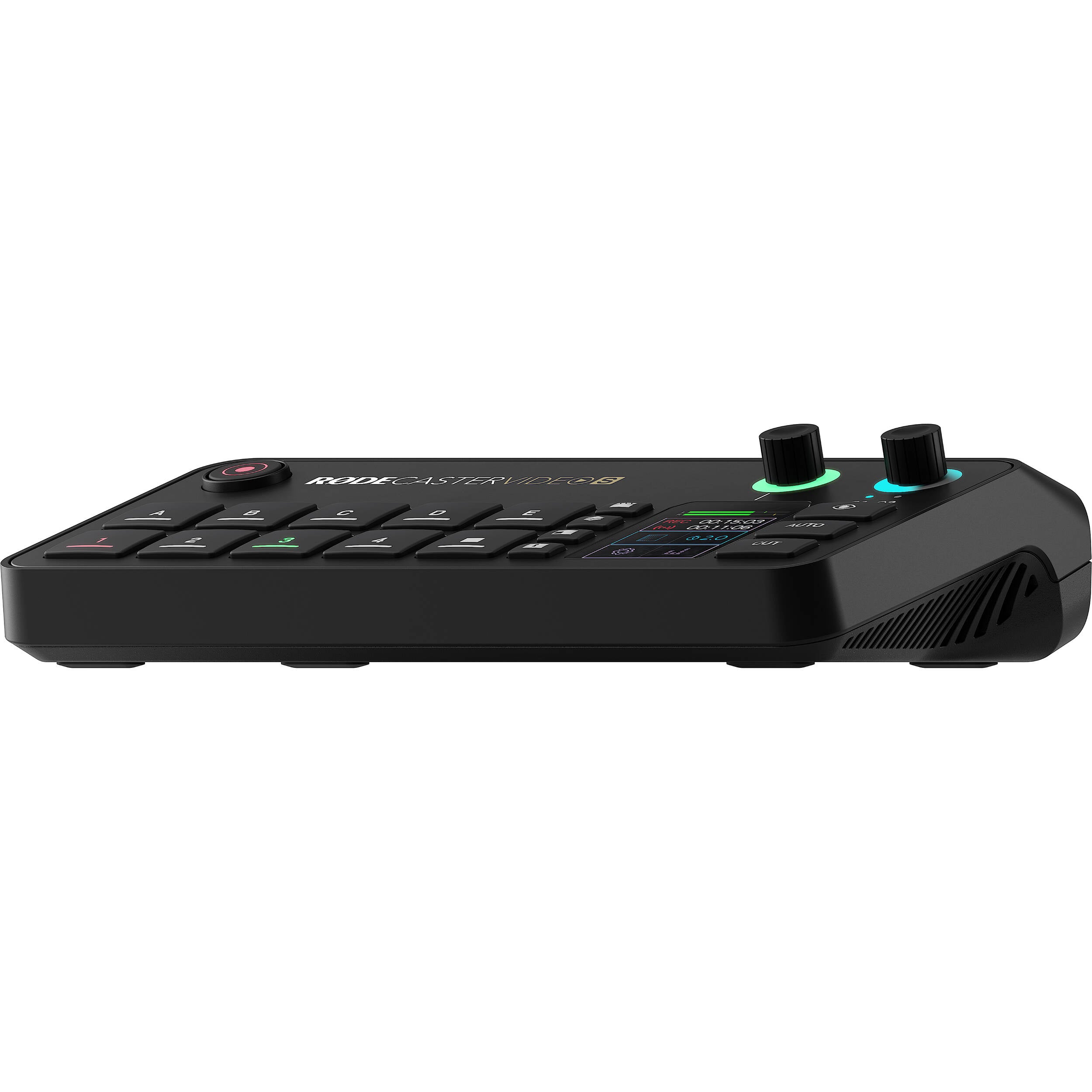 Rode RodeCaster Video S video editing controller with buttons and dials for audio and video editing tasks