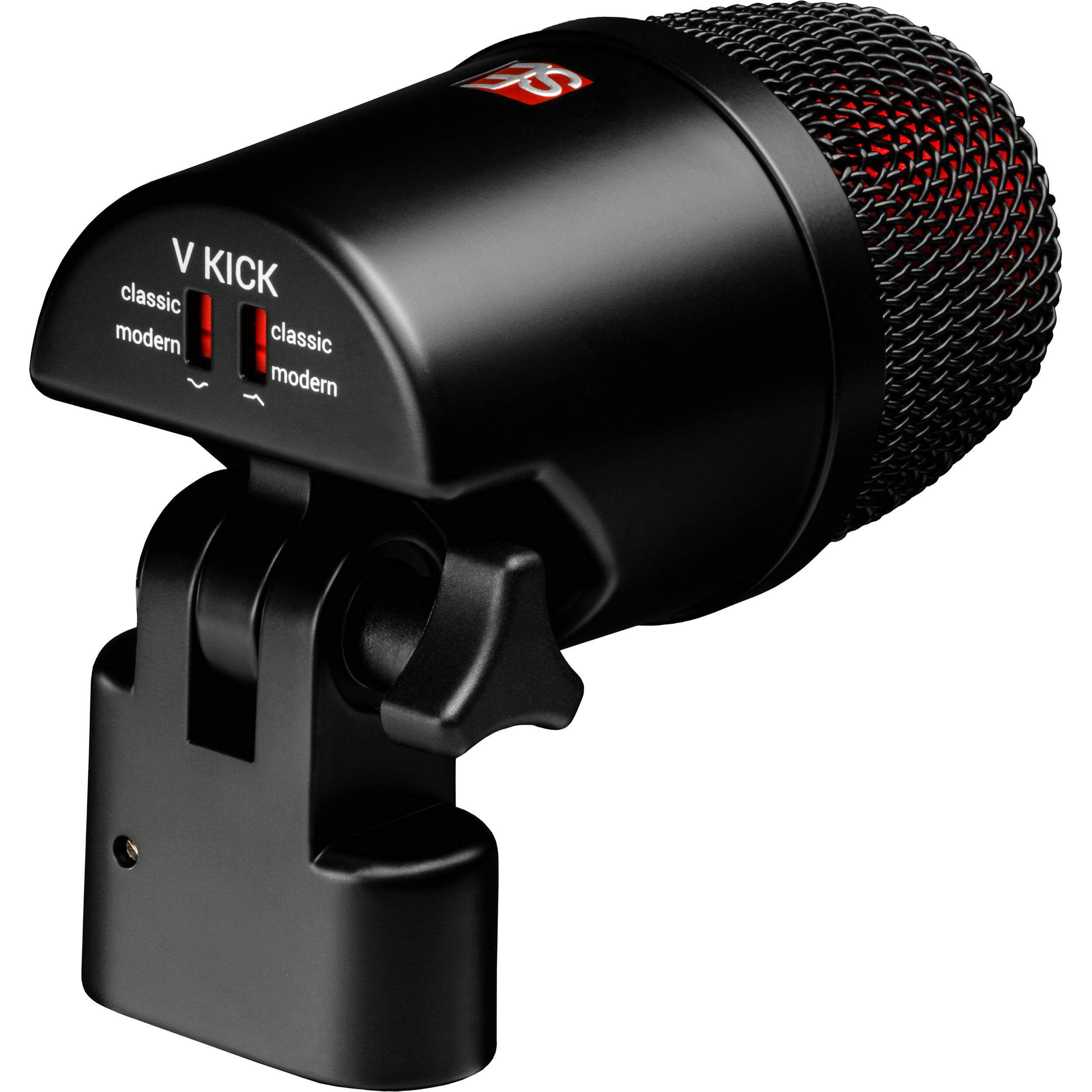 SE Electronics V KICK dynamic microphone shown with its sturdy build and professional design, ideal for kick drum and percussion recording.