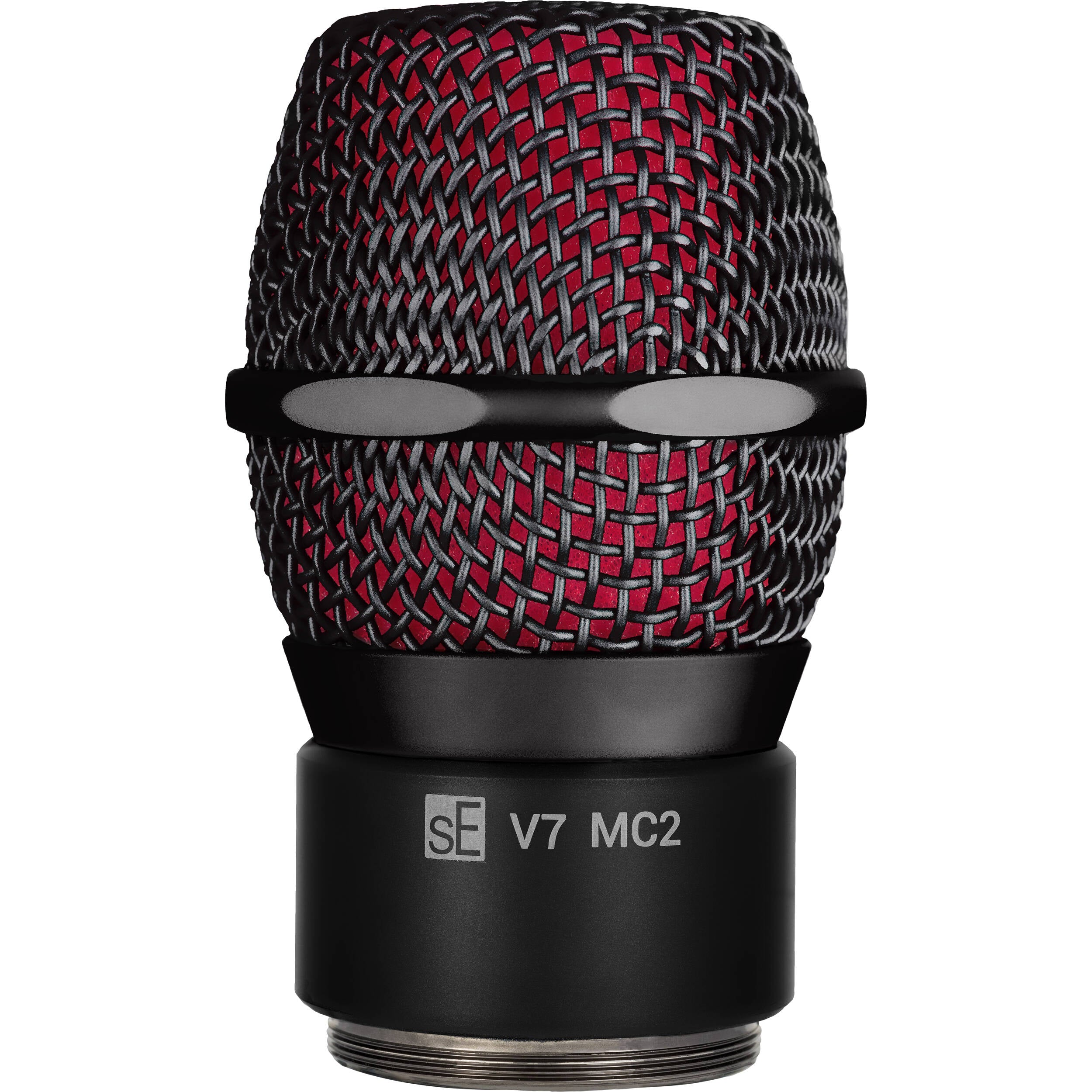 sE Electronics V7 MC2 dynamic microphone with black metal body and grille, designed for professional vocal and instrument recording.