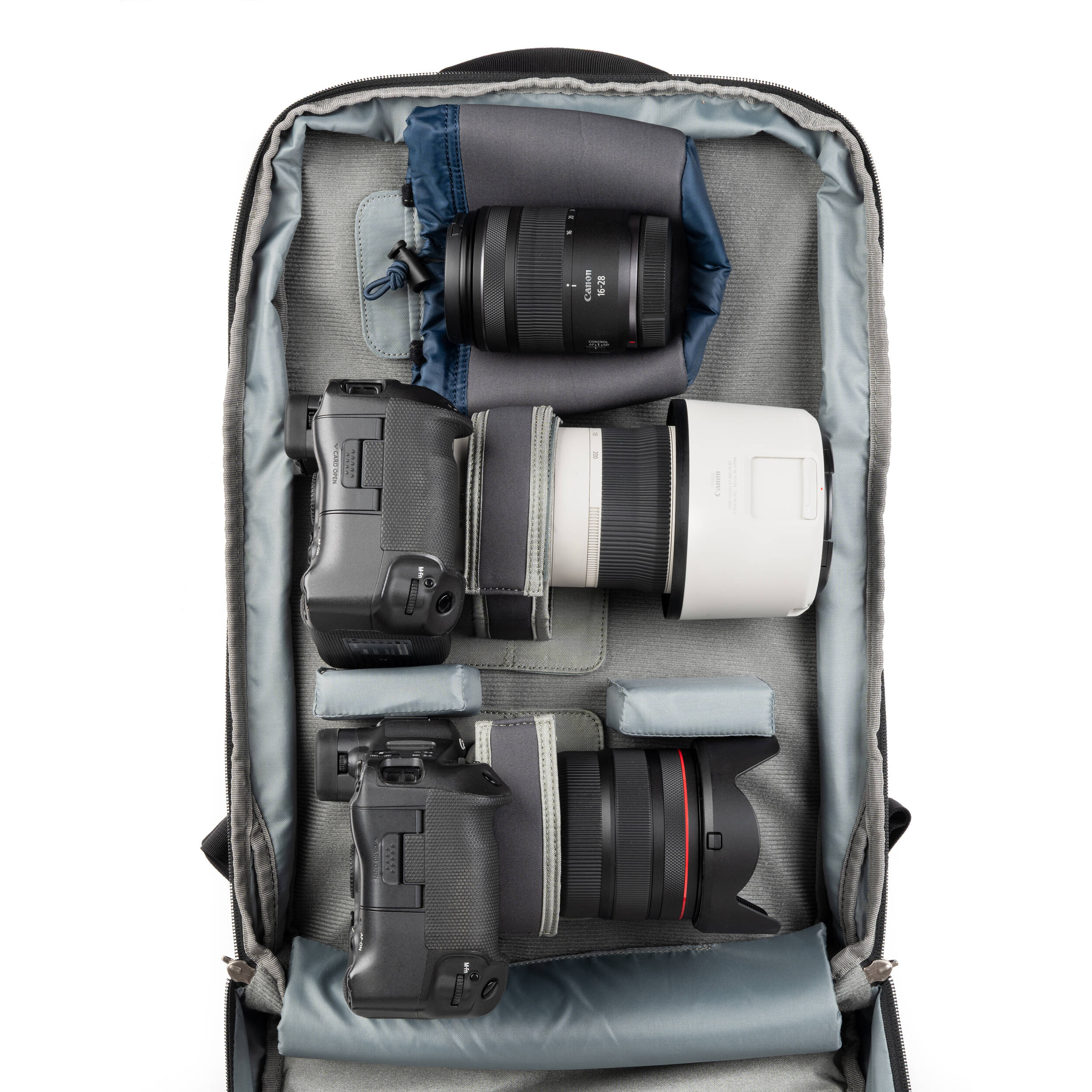 Think Tank Shape Shifter video equipment bag with adjustable compartments and padded exterior for secure gear storage.
