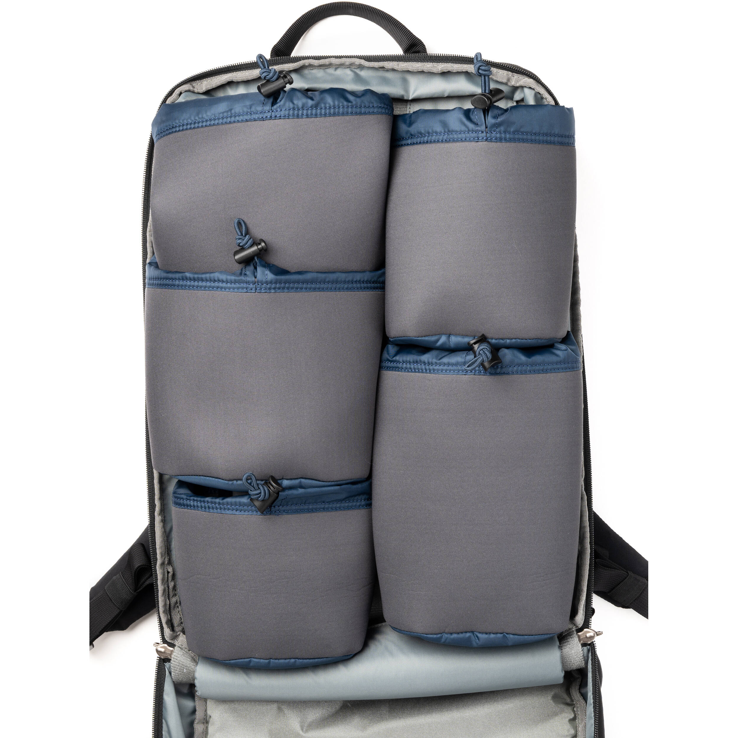 Think Tank Shape Shifter video equipment bag with adjustable compartments and padded exterior for camera gear protection.