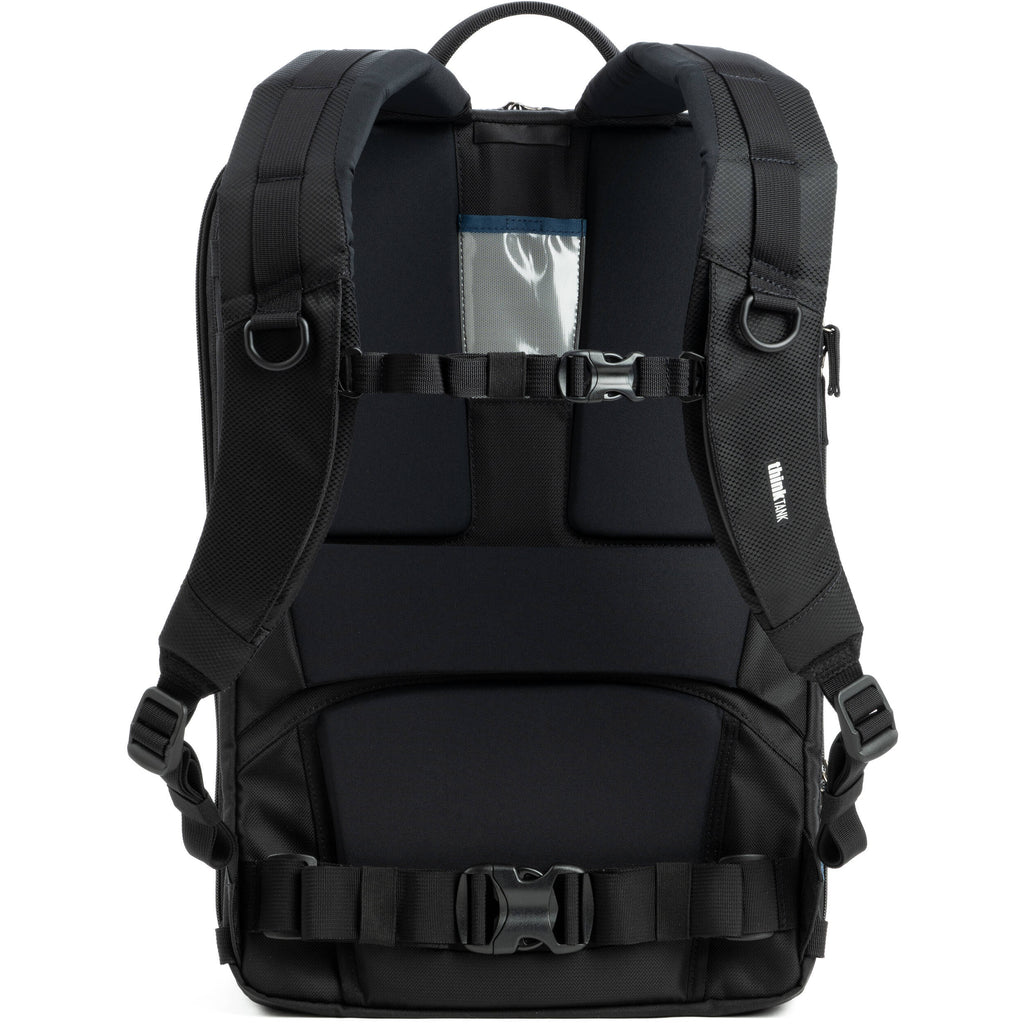 Think Tank Shape Shifter video equipment bag with adjustable compartments and padded exterior for camera gear protection.
