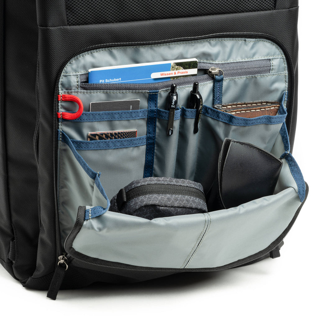 Think Tank Shape Shifter video equipment bag with adjustable compartments and padded exterior for camera gear protection.