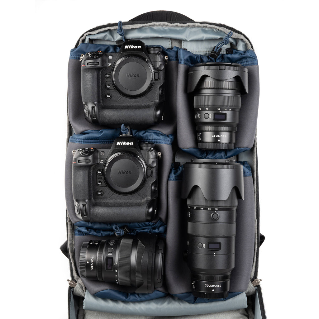 Think Tank Shape Shifter video equipment bag with adjustable compartments and padded exterior for secure gear storage.