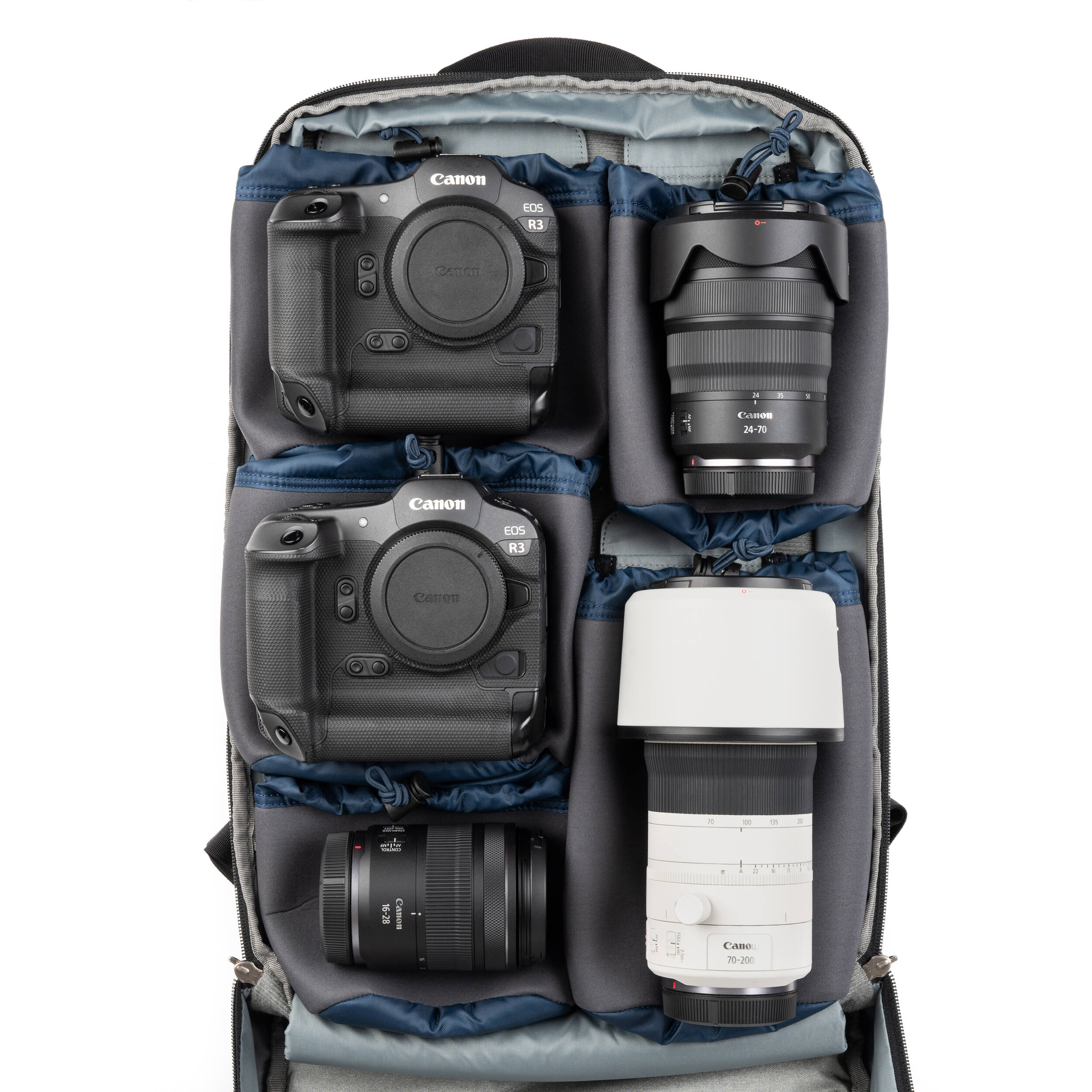 Think Tank Shape Shifter video equipment bag with adjustable compartments and durable black exterior for camera gear storage