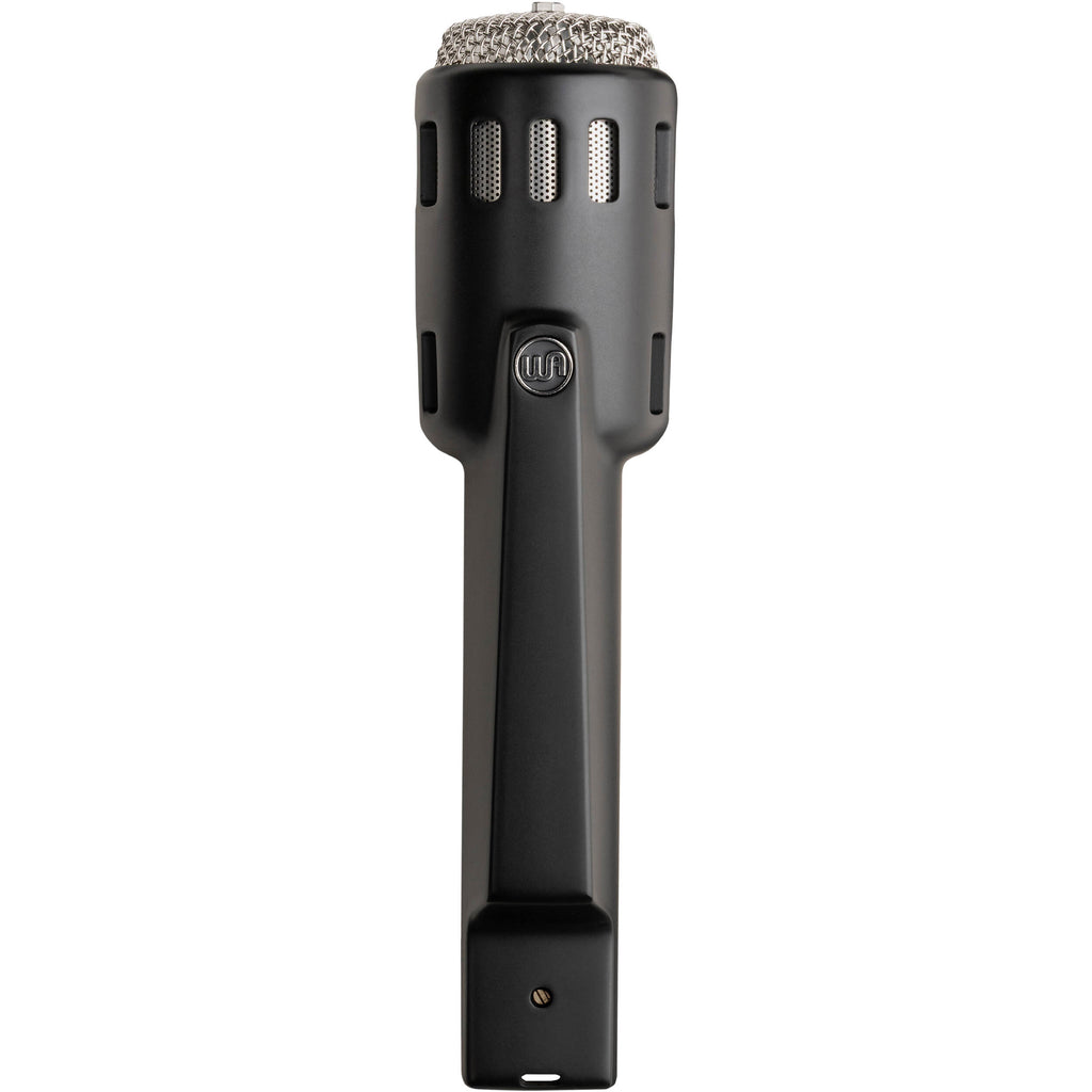Warm Audio Retro 64 dynamic microphone with vintage-inspired design, featuring a black body and metal grille.
