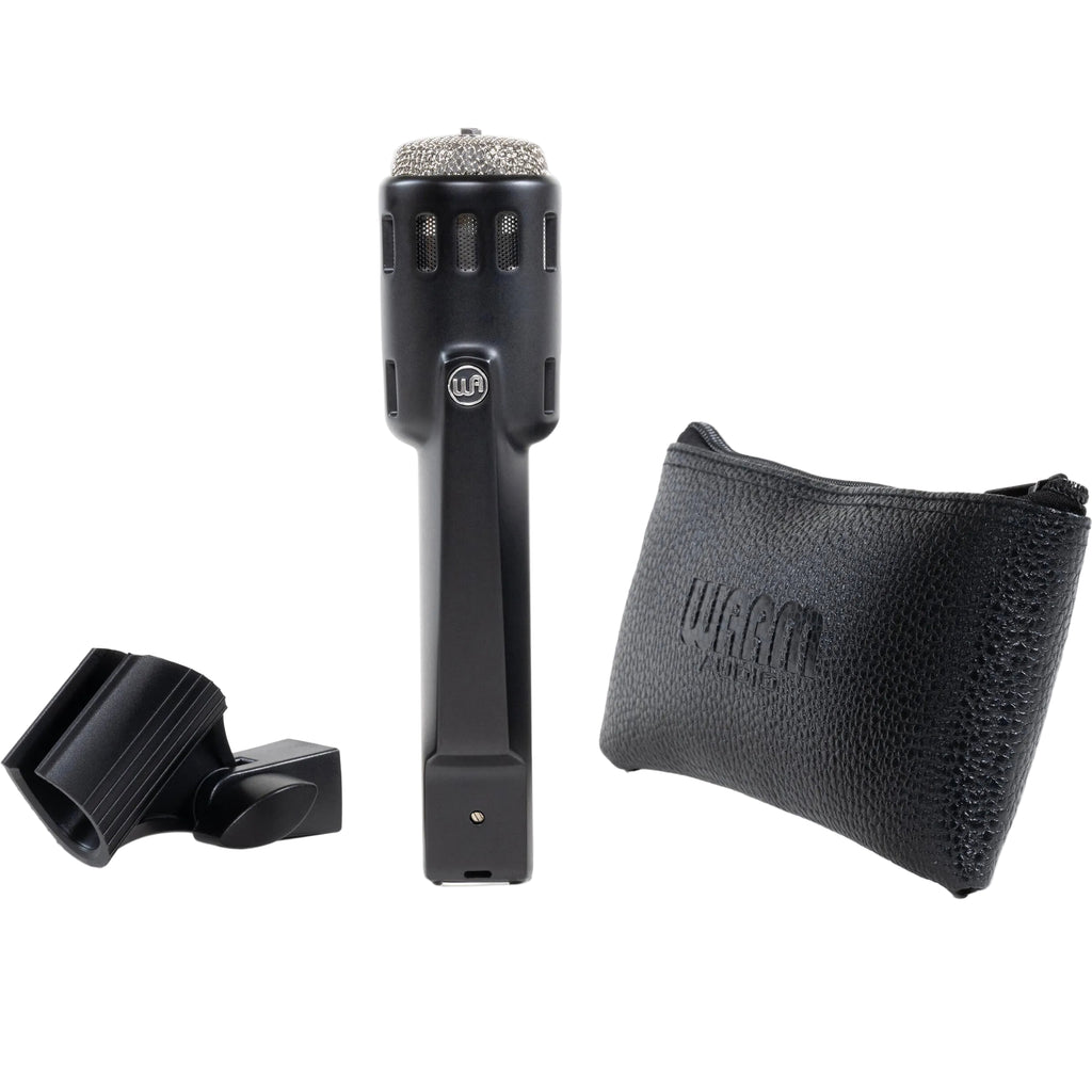 Warm Audio Retro 64 dynamic microphone shown with its sturdy metal body and vintage-inspired design.