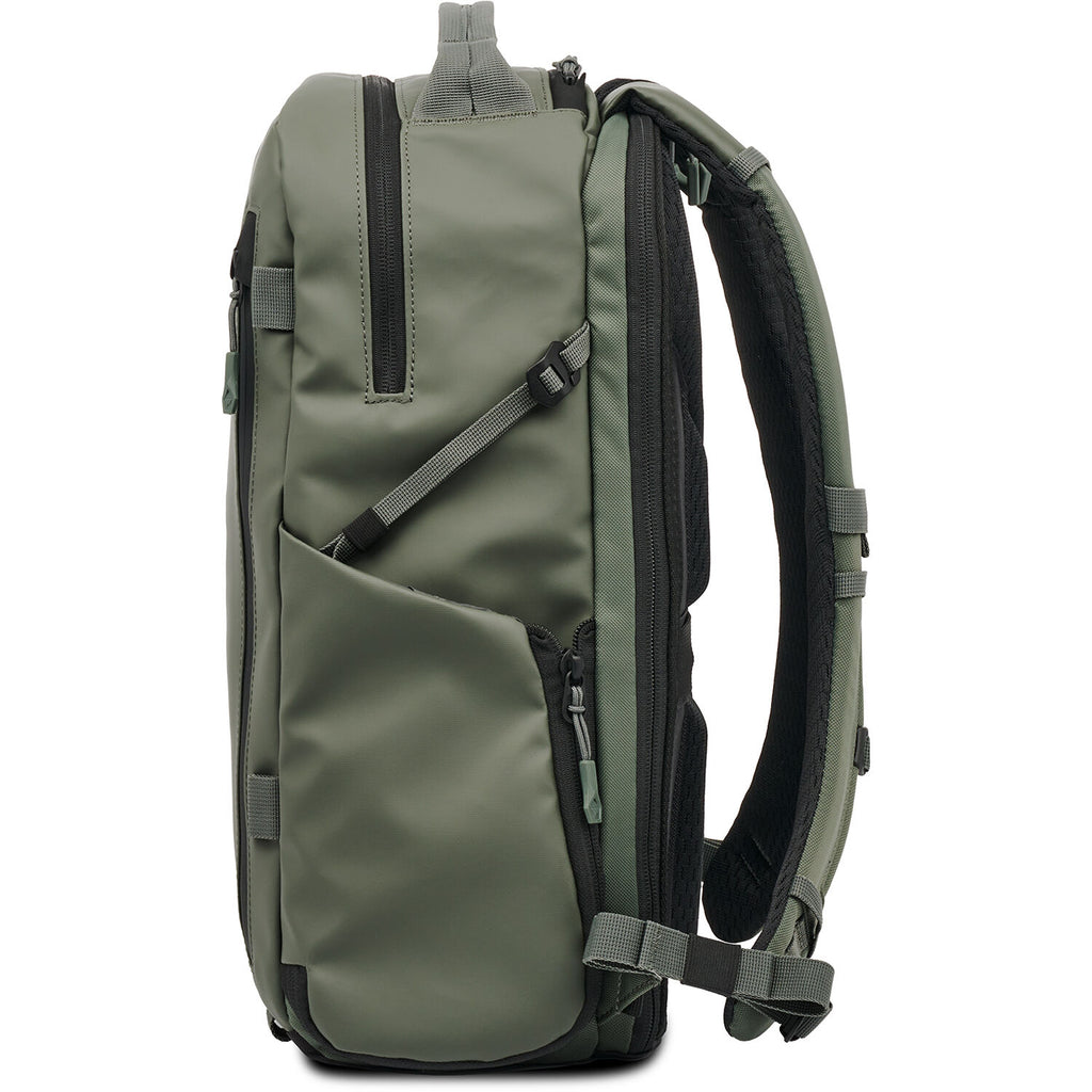 Wandrd Prvke Zip video equipment bag with multiple compartments and sturdy black exterior for camera gear storage.