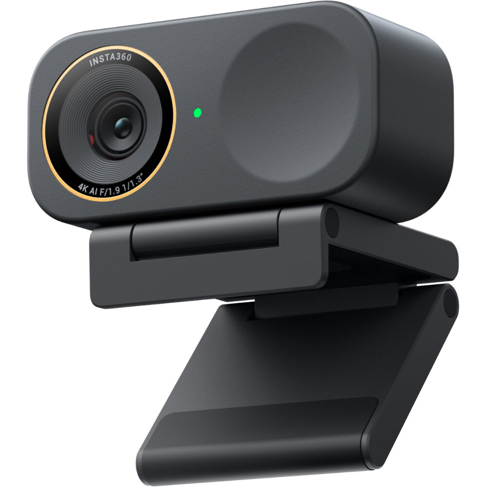 Insta360 Link 2C Pro video conferencing camera with adjustable lens and built-in microphone, ideal for professional online meetings.