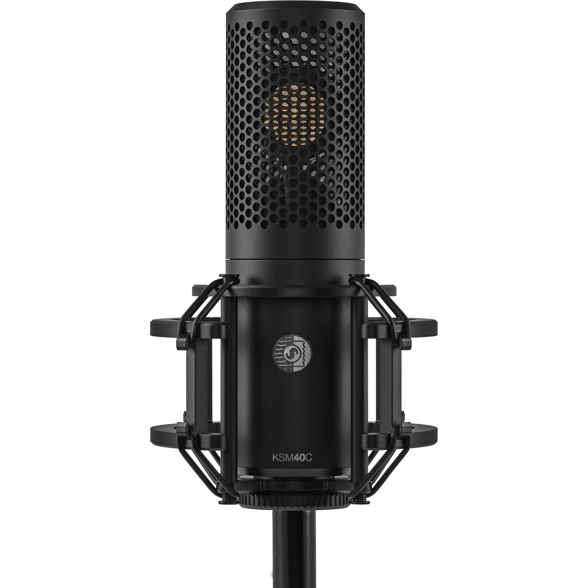 Shure KSM40C condenser microphone with professional build and cardioid polar pattern for studio and live sound applications.