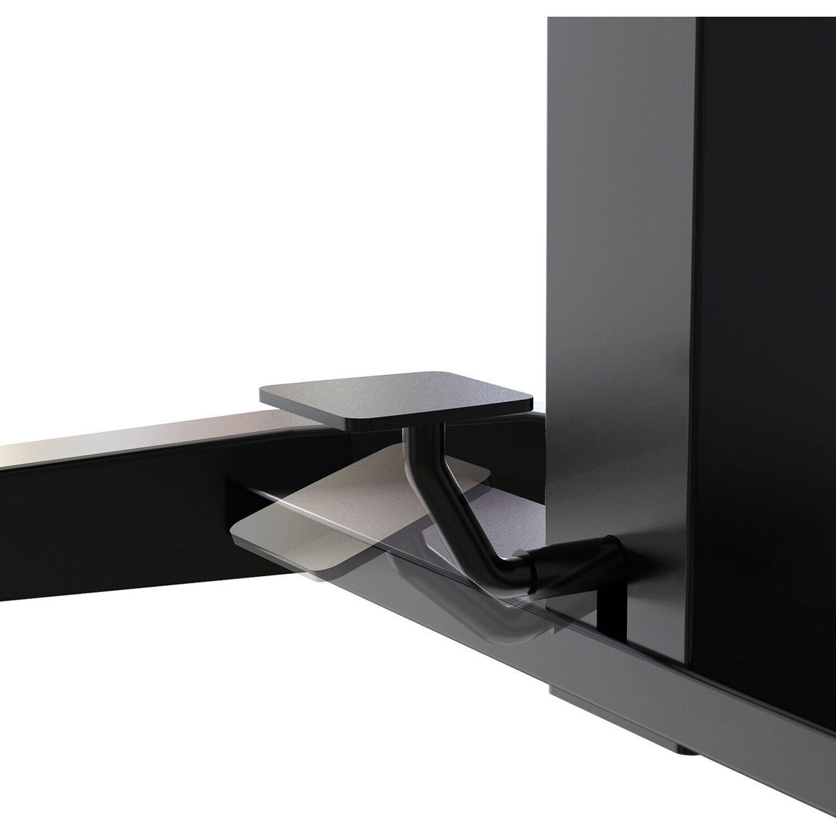 K&M 12186 Laptop Desk stand with adjustable height and ergonomic design for comfortable workspace setup.