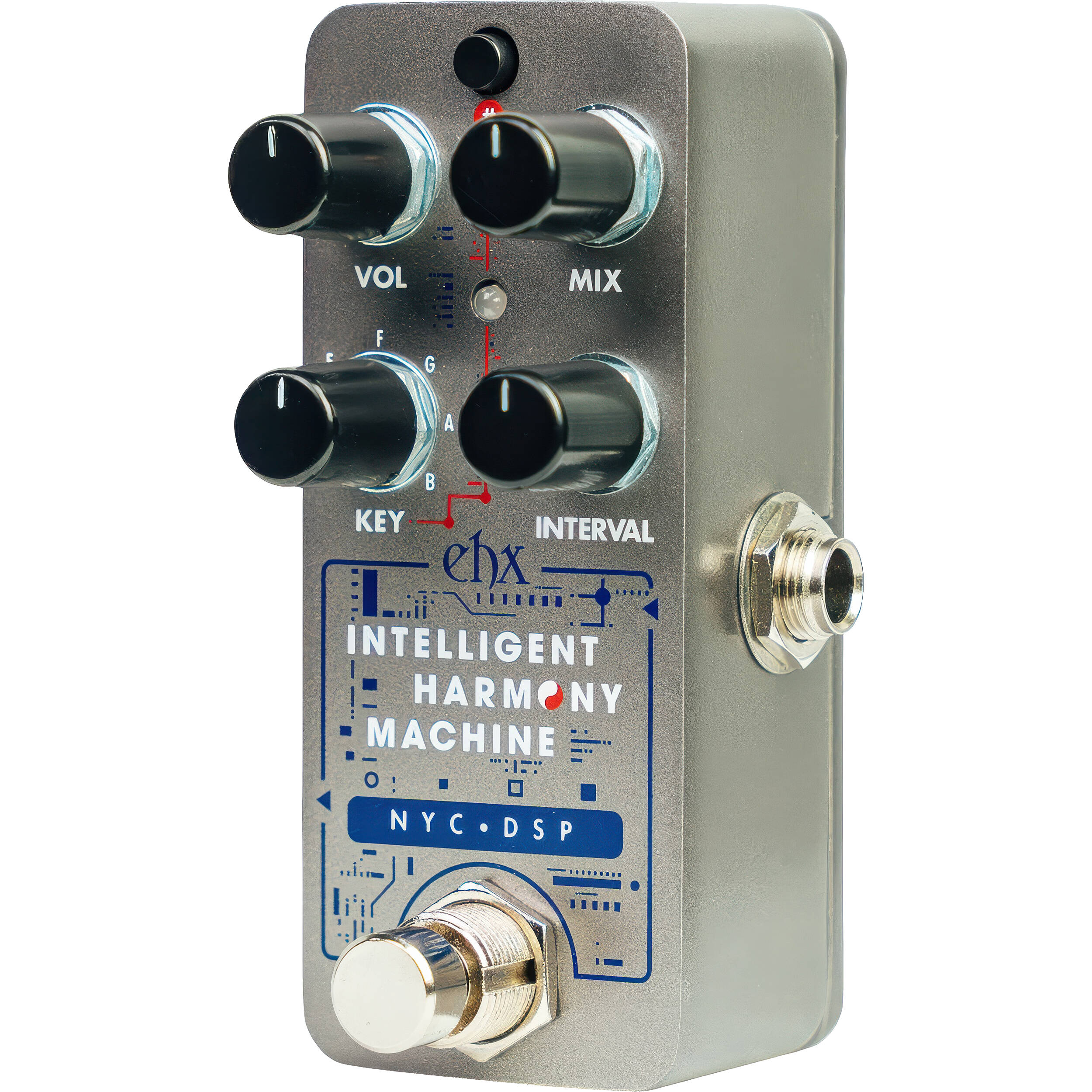 Electro Harmonix Pico Intelligent Harmony Machine pedal with sleek design and control knobs for guitar harmony effects.