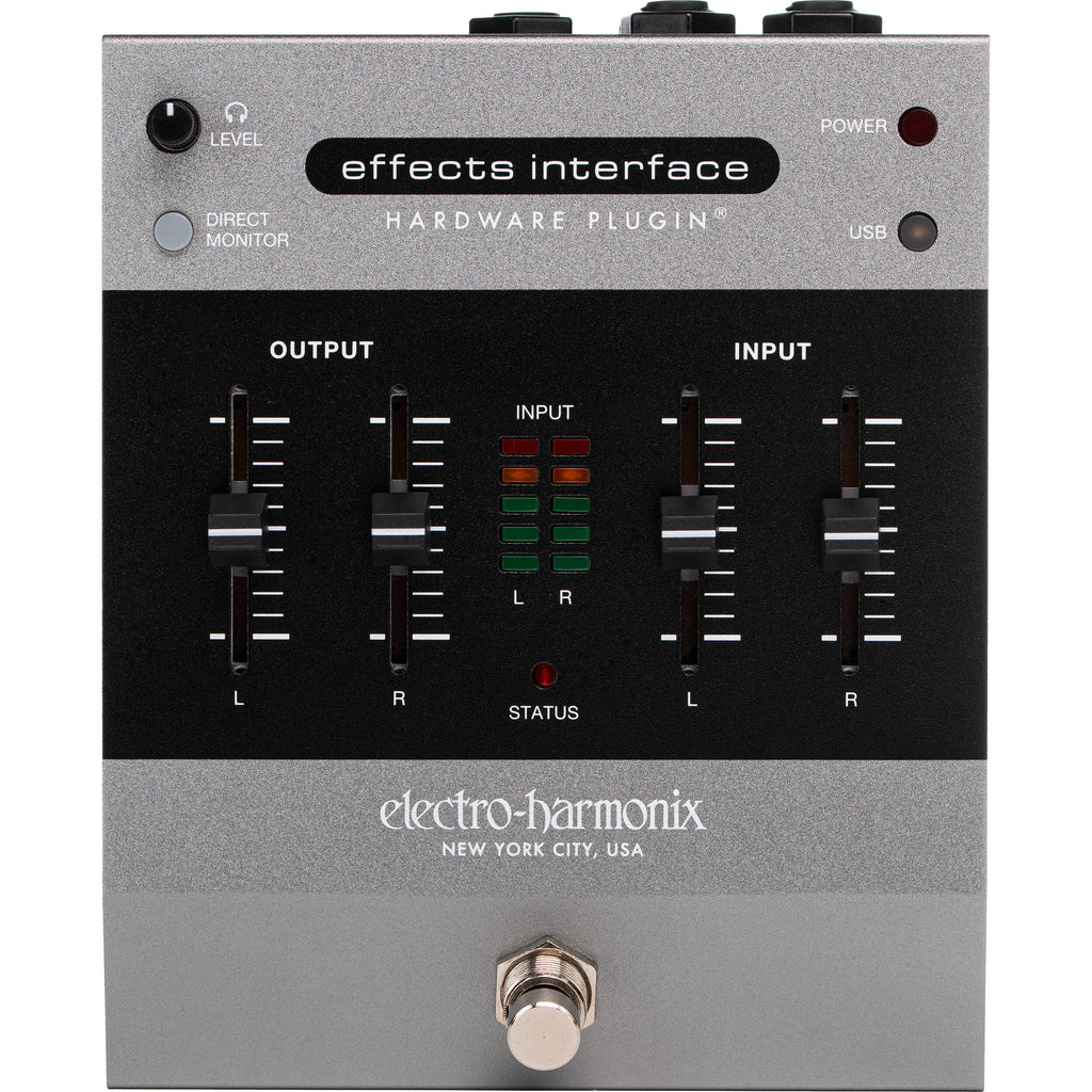 Electro Harmonix Effects Interface Hardware Plug-In pedal for guitar and bass with multiple effect options.