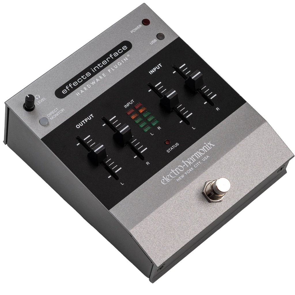 Electro Harmonix Effects Interface hardware pedal with multiple effect input and output jacks for guitar or musical instruments.
