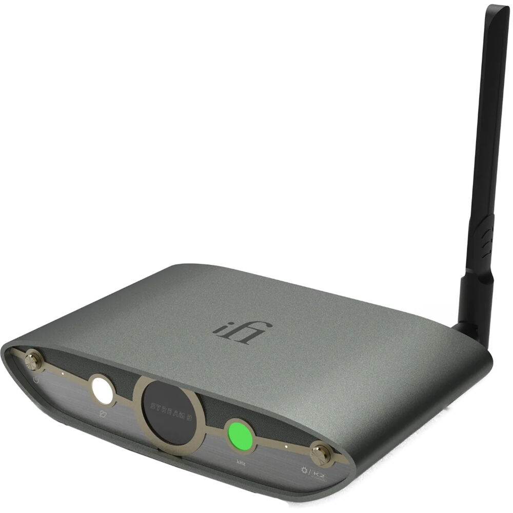 iFi Audio ZEN Stream 3 music streamer with sleek black design and front display, showcasing its modern audio streaming features.