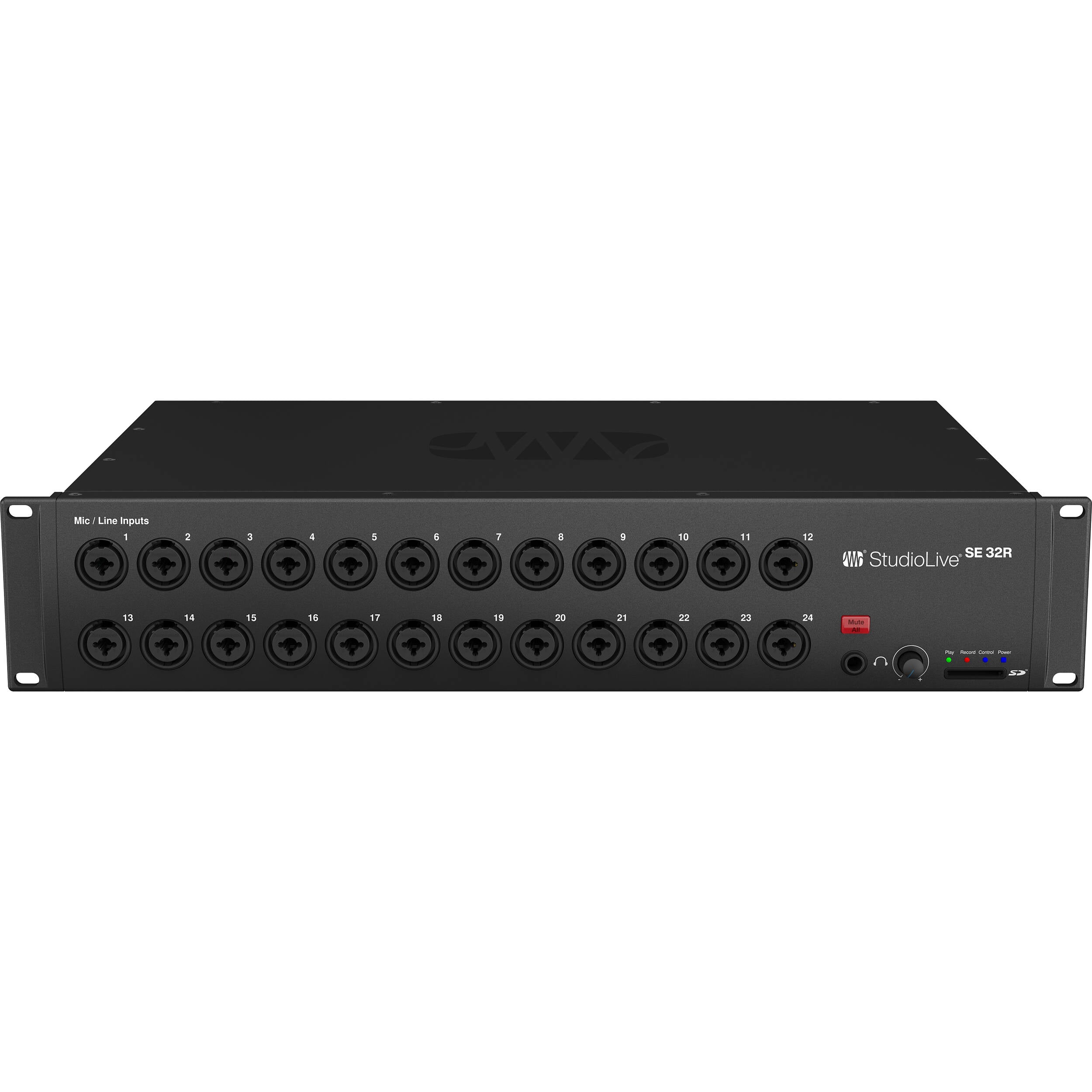 PreSonus StudioLive Series III SE 32R digital mixer with multiple channels, knobs, and digital controls for professional audio mixing