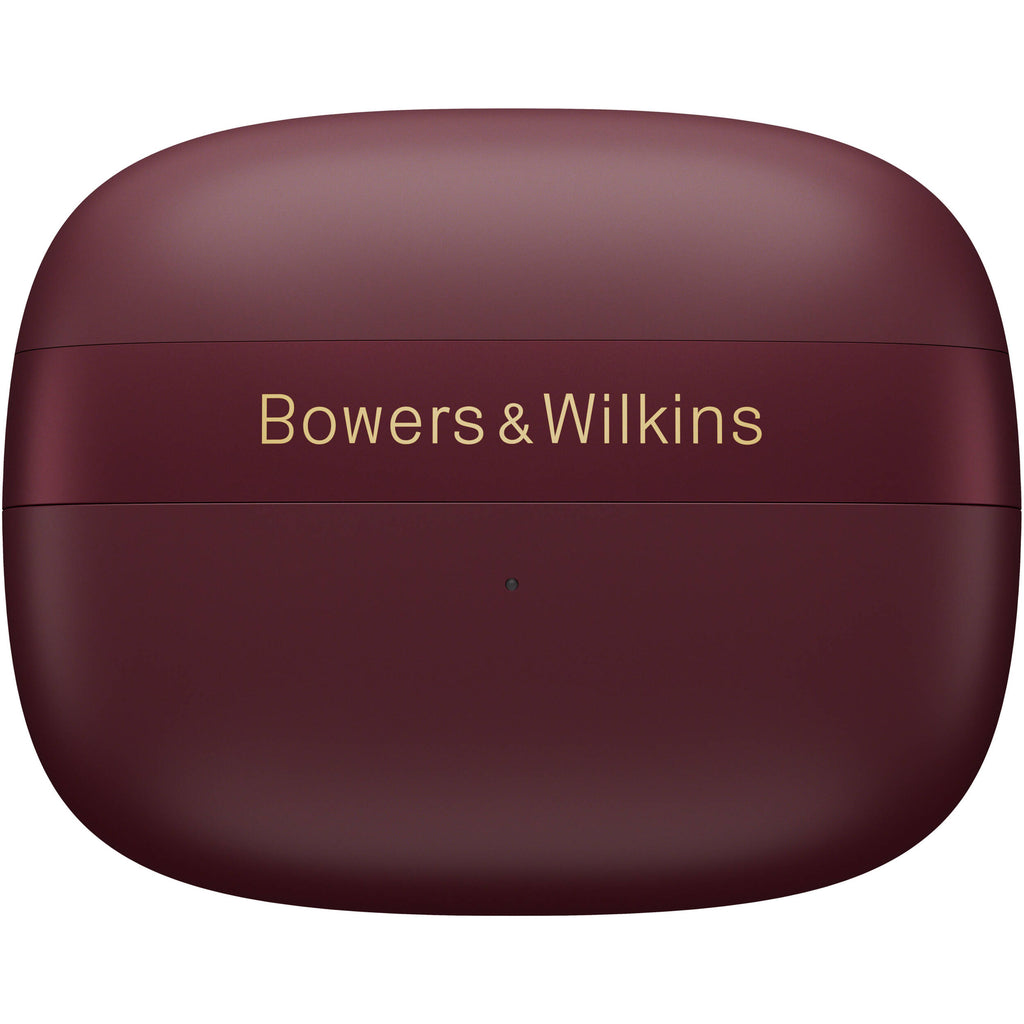Bowers & Wilkins Pi8 wireless in-ear headphones with sleek black earbuds and inline controls on a white background.