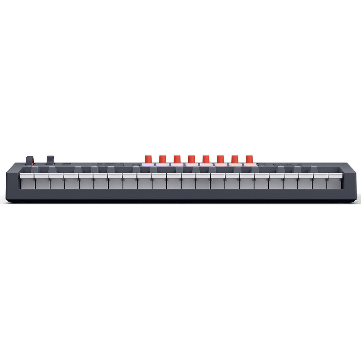 Novation FLkey 2 49 MIDI keyboard with 49 velocity-sensitive keys and control knobs, designed for music production and performance.