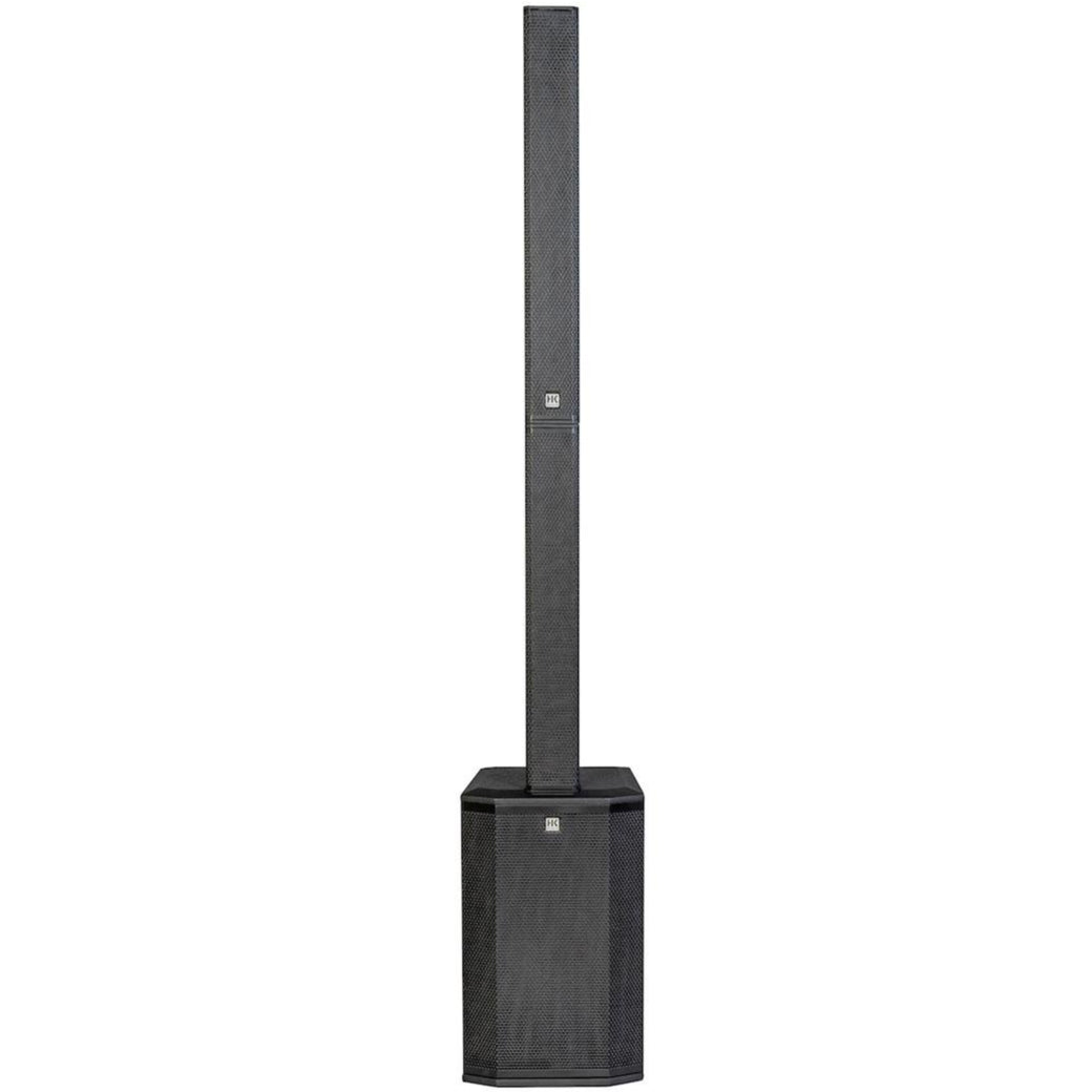 HK Audio POLAR 12 MK2 active column speaker with multiple speaker drivers and sleek black design.
