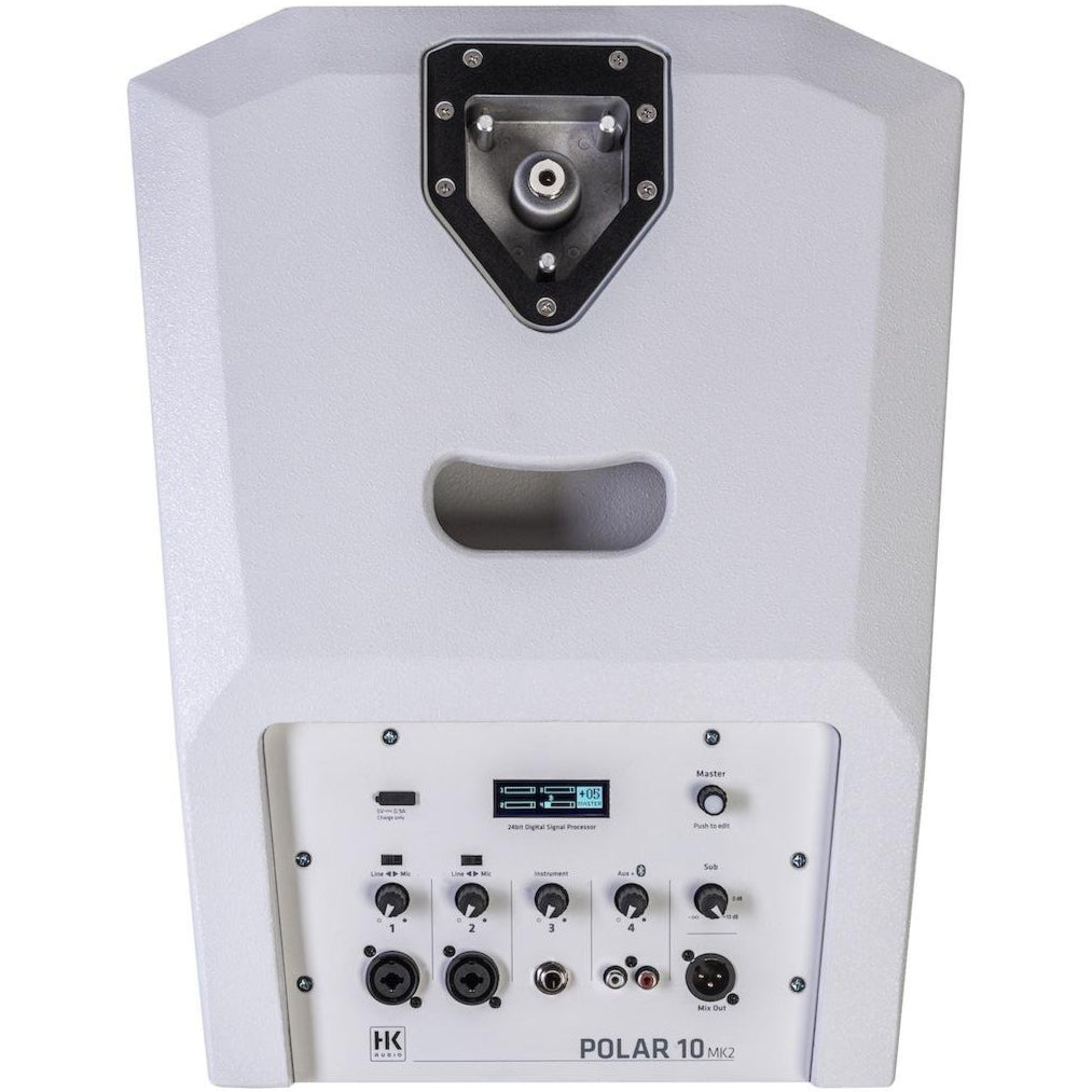 HK Audio POLAR 10 MK2 active column speaker with sleek design and multiple speaker modules, ideal for professional sound reinforcement.