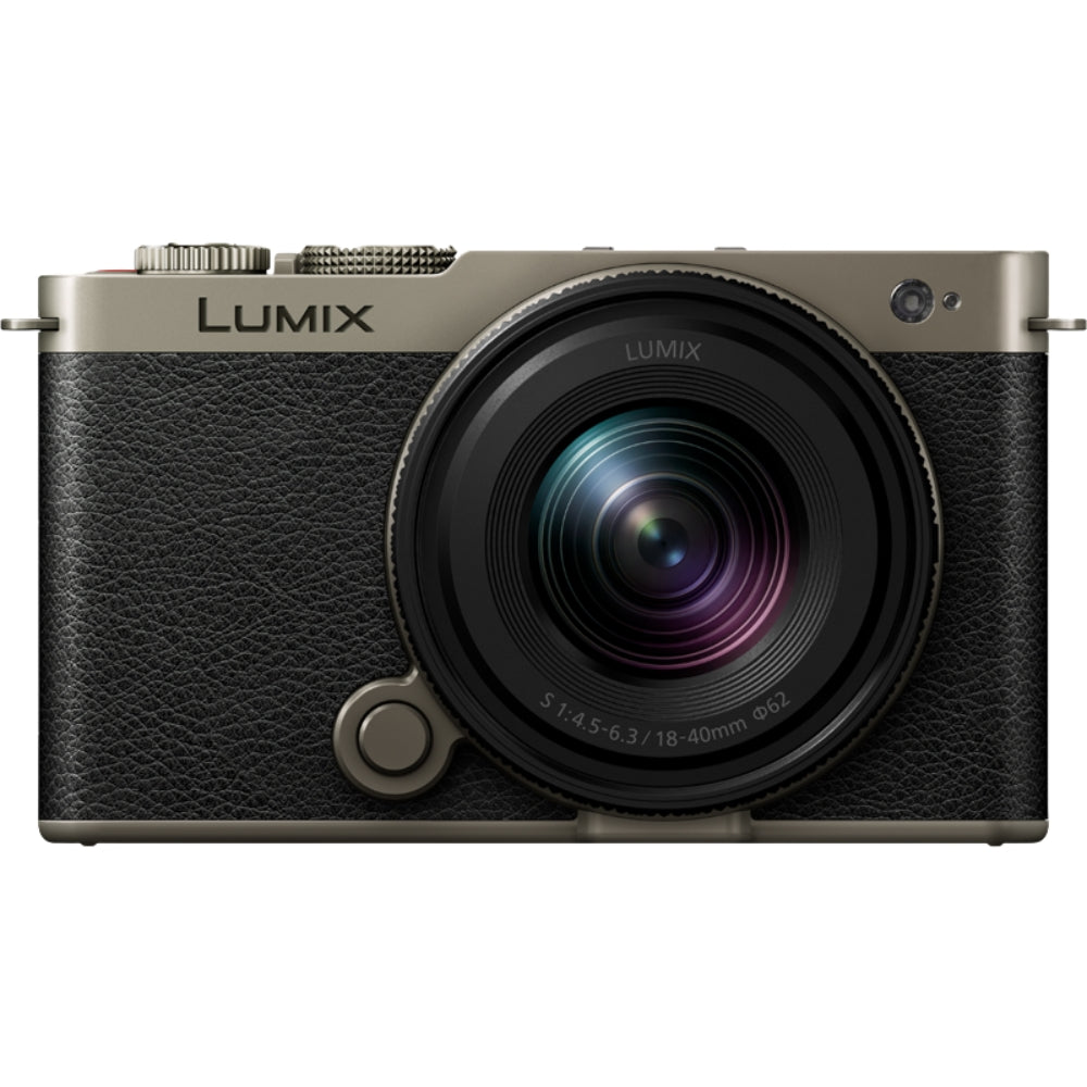 Panasonic Lumix S9 mirrorless camera with 18-40mm F/4.5-6.3 lens, ready for high-quality video and photography.