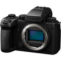 Panasonic Lumix S5M2X video camera with large grip, lens mount, and control buttons, designed for high-quality filmmaking and videography.