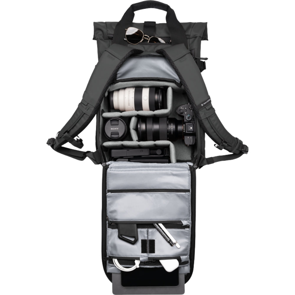 Wandrd Prvke Photo Bundle 15L camera bag with adjustable straps and multiple compartments for video equipment storage.
