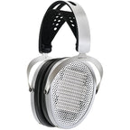 HiFiMAN Edition XV wired headphones with over-ear design and plush ear cushions, black finish, and detailed audio components.
