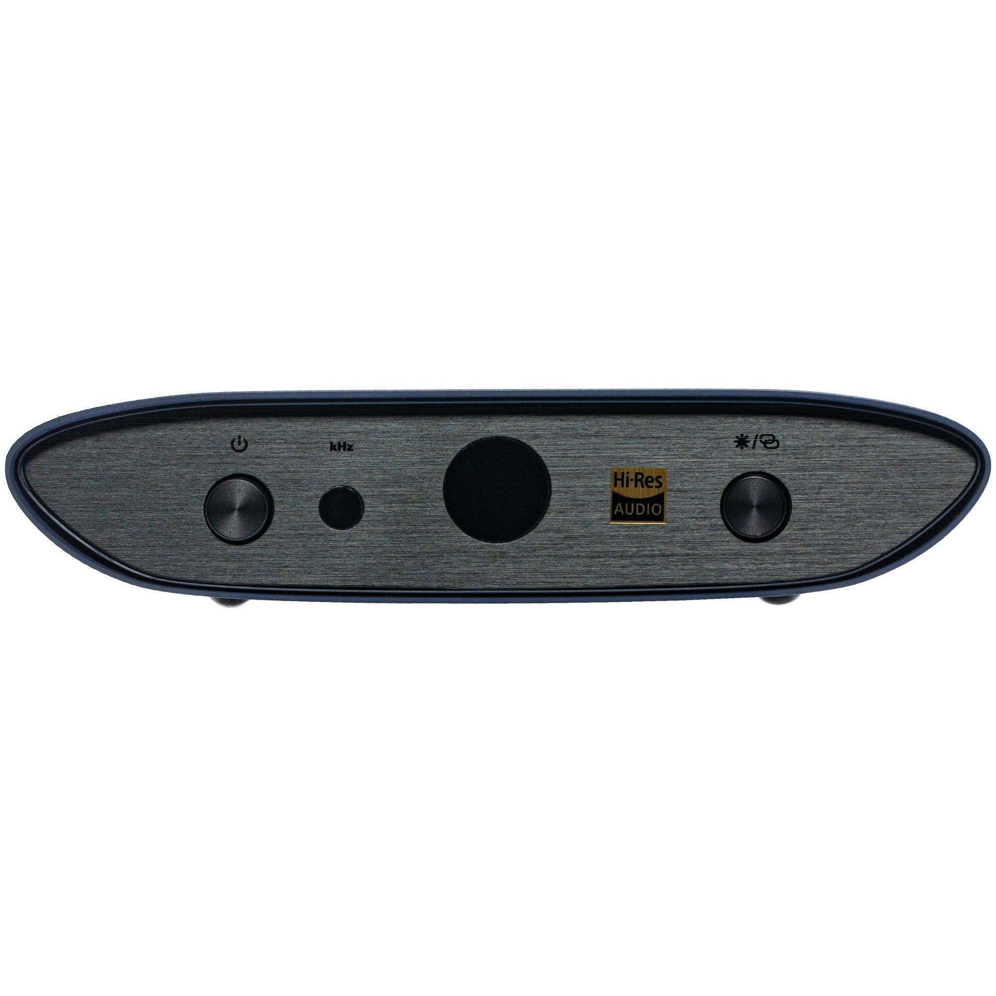 iFi Audio ZEN Air Blue 2 Bluetooth and Wi-Fi audio receiver, compact device with buttons and LED indicators on front panel.