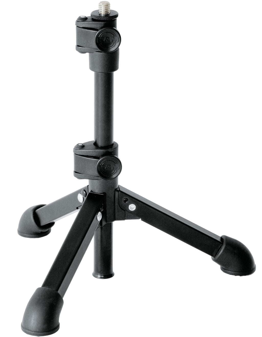 K&M 23150-3 desktop microphone stand with adjustable arm and stable base for professional audio setups.