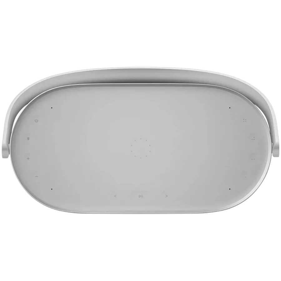Bang & Olufsen Beosound A5 portable speaker with sleek design and fabric covering, showcasing its modern, compact appearance.