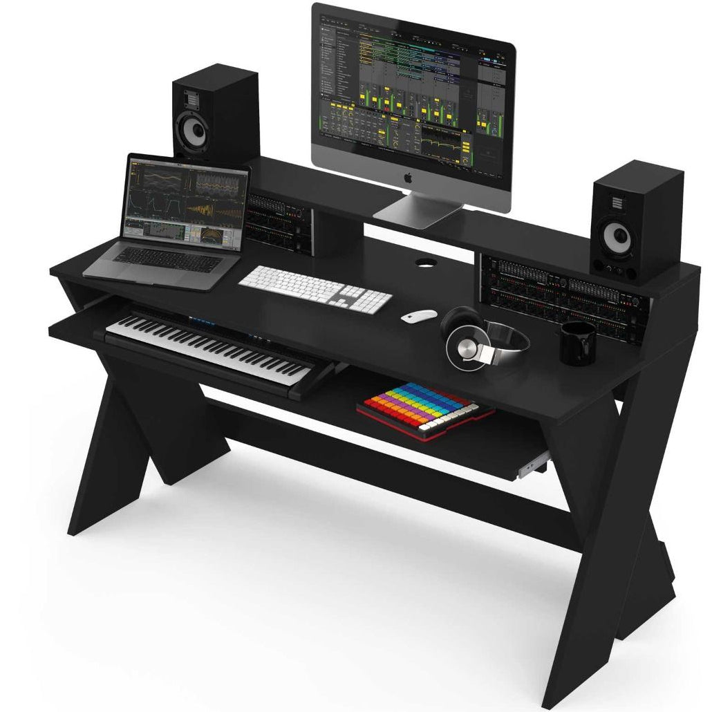 Glorious Sound Desk Pro studio furniture with a sleek, modern design suitable for professional music production setups.