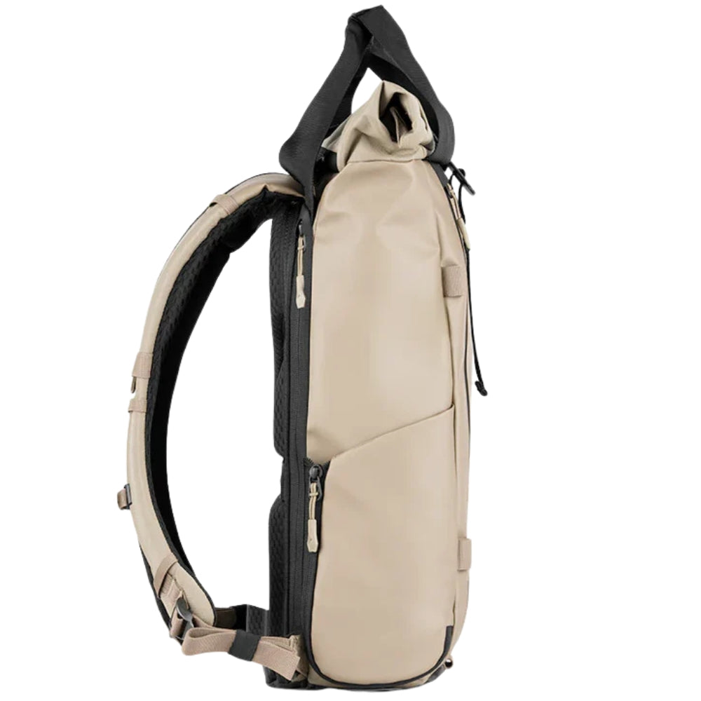 Wandrd Prvke EDC 18L video equipment bag with compact design, multiple compartments, and durable black nylon exterior.