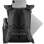 Wandrd Prvke EDC 18L video equipment bag with compact design, black color, and adjustable shoulder strap for versatile carrying