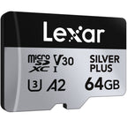 Lexar 1066X microSDXC Silver Plus (V30) R205/W100 Memory Card