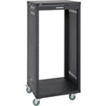 Samson SRK21 Metal Rack 21U in black, sturdy rackmount case with handles, designed for professional audio and equipment storage.
