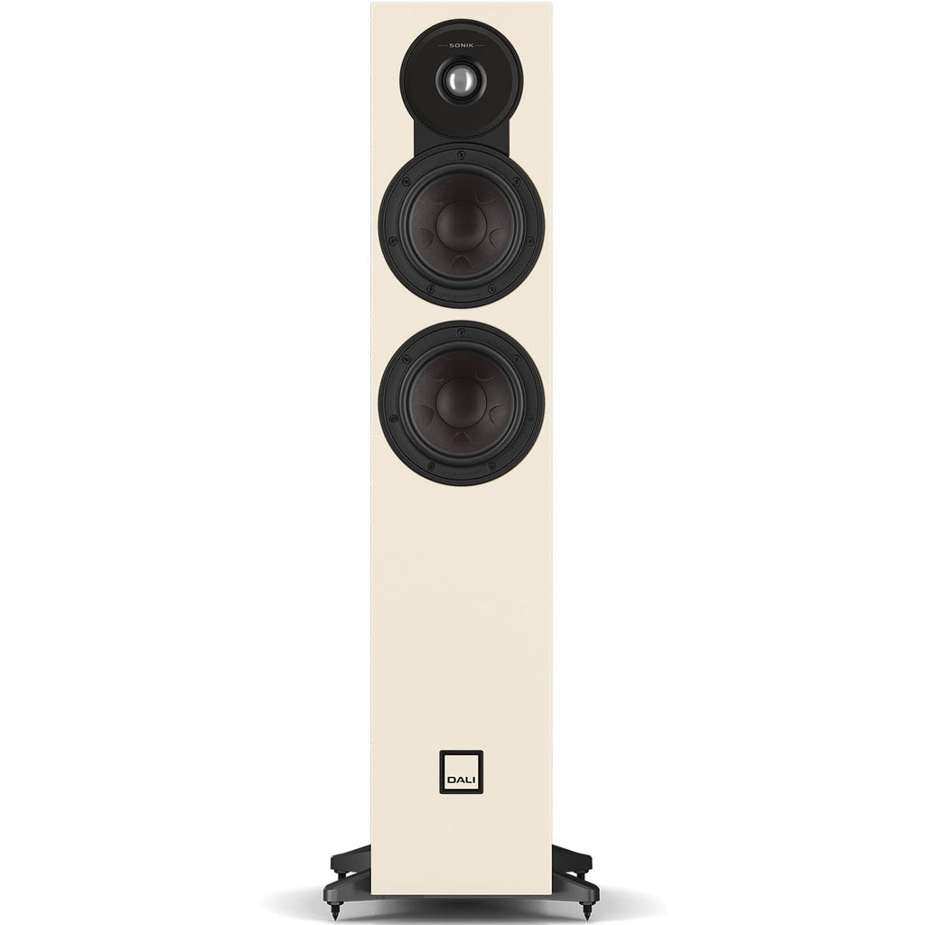 DALI Sonik 5 passive floorstanding speakers with sleek black finish and modern design for high-quality home audio.