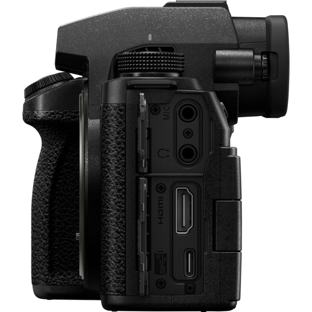 Panasonic Lumix S5M2X video camera with compact design and professional controls, ready for high-quality filmmaking.