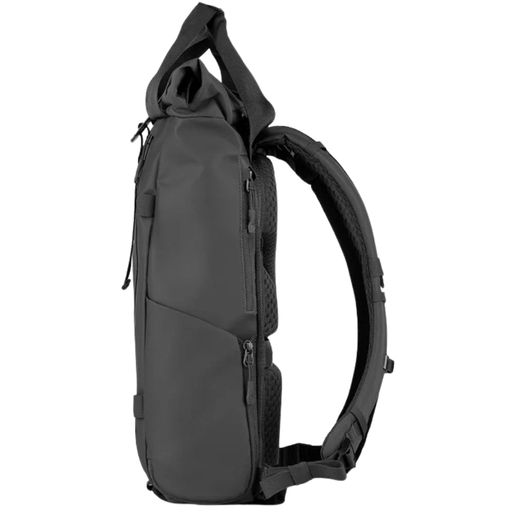 Wandrd Prvke EDC 18L video equipment bag with padded compartments and adjustable straps, designed for portable camera gear.