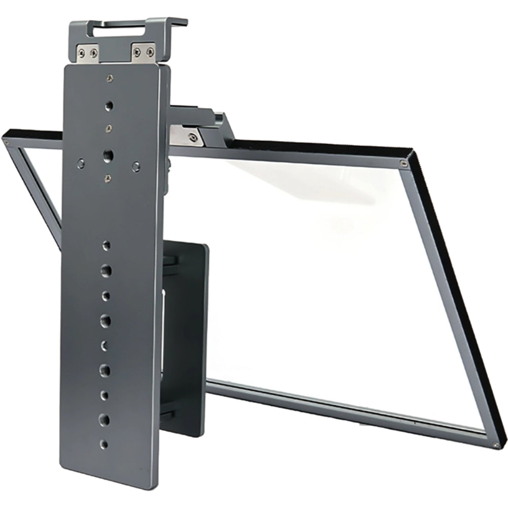 Feelworld TP16 teleprompter with adjustable glass and mounting hardware for professional video presentations and filming.
