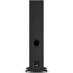 DALI Sonik 7 passive floorstanding speakers with sleek black cabinets and multiple drivers for high-quality sound.