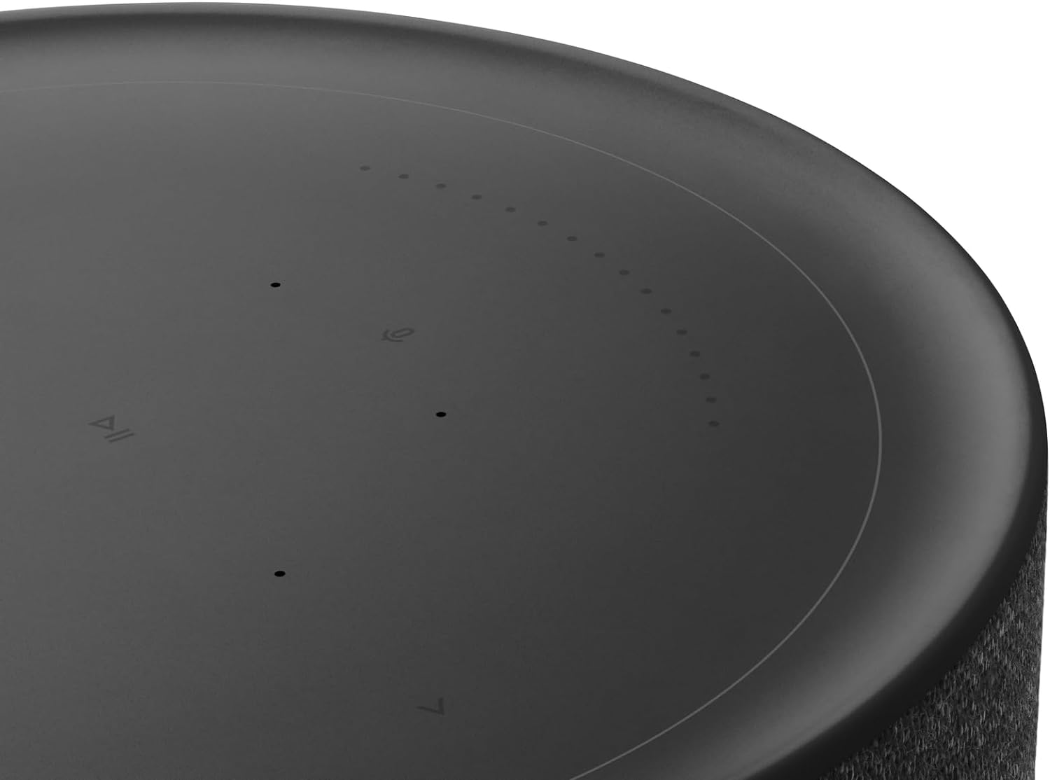 Bang & Olufsen Beosound Balance wireless speaker with sleek modern design and fabric-covered speaker grille.