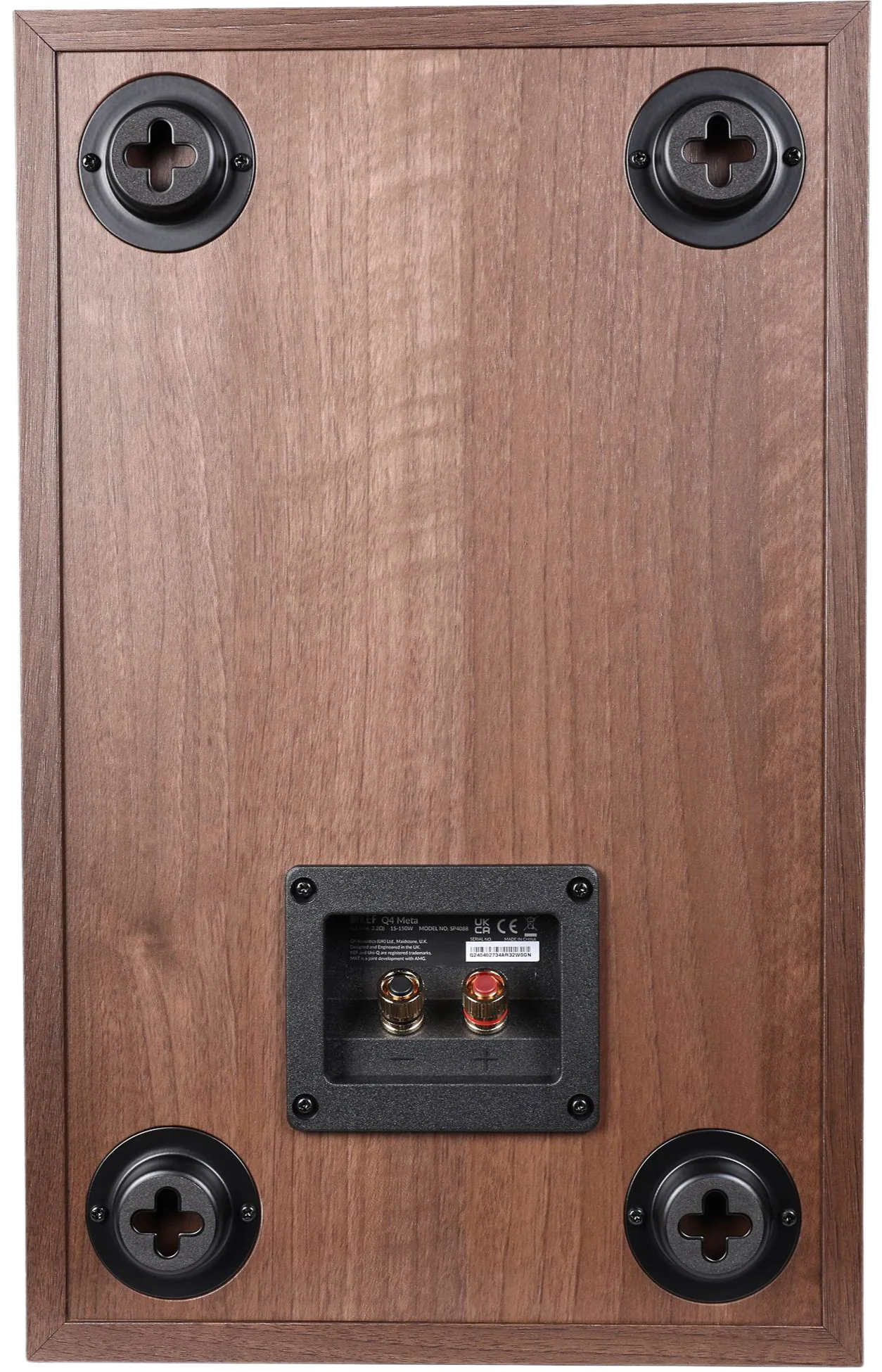 KEF Q4 Meta in-wall and outdoor speakers with sleek black grille and modern design for high-quality home audio installation.