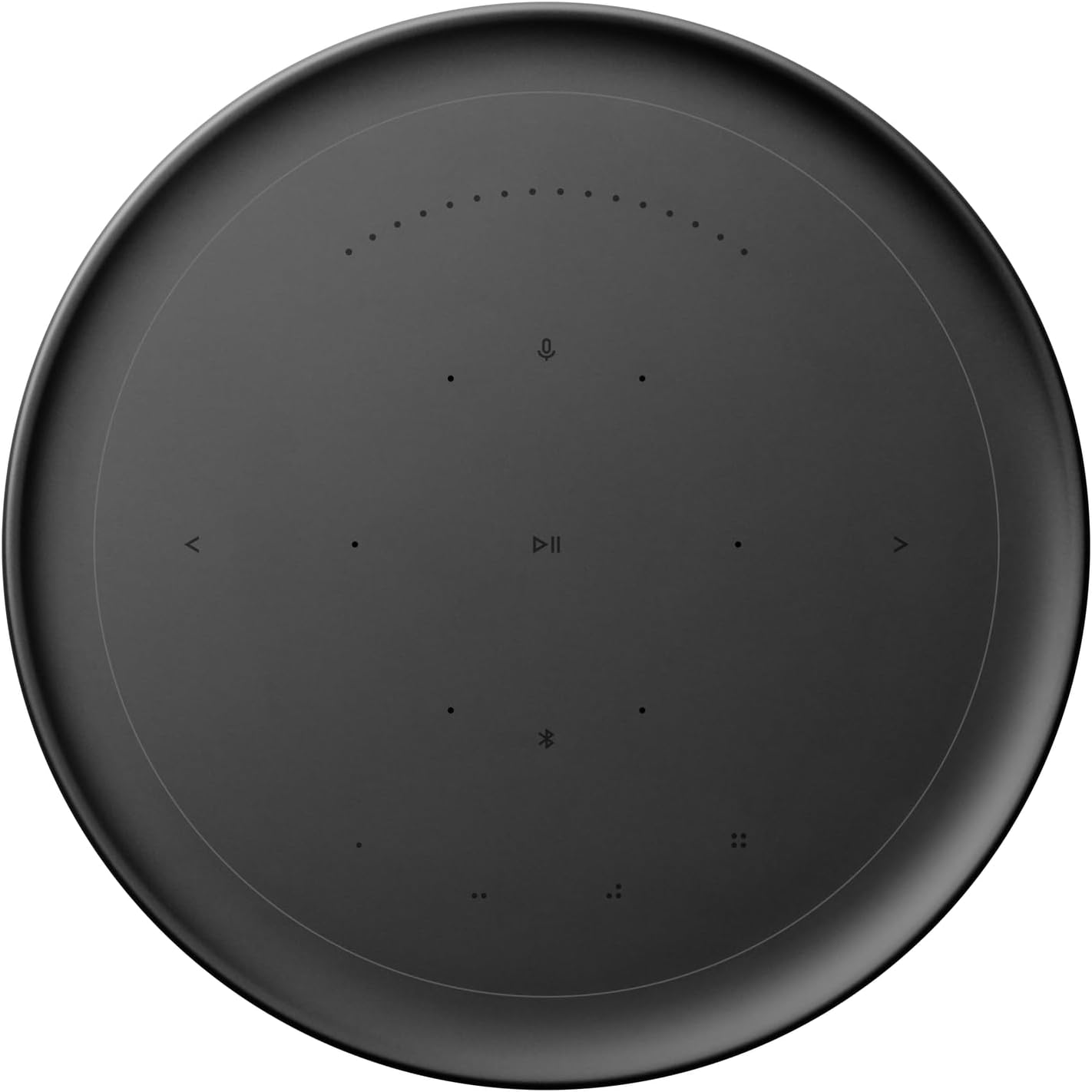 Bang & Olufsen Beosound Balance wireless speaker with sleek design and fabric covering, shown in a modern living room setting.